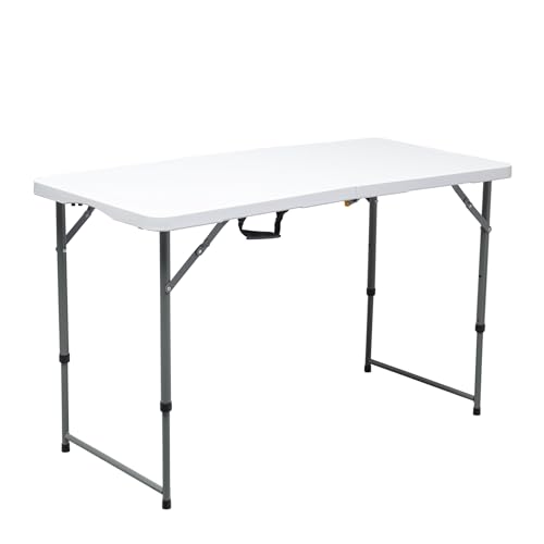 WERKA PRO Table Pliante rectangulaire &agrave; Pieds r&eacute;glables...