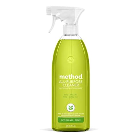 Method All-Purpose Cleaner Spray, Lime + Sea Salt, Plant-Based and Biodegradable Formula Perfect for Most Counters, Tiles, Stone, and More, 28 oz Spray Bottles, (Pack of 1) Cover