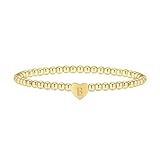 Generisch En Mensajes Natural Mm 4 Pulsera Pulsera Pulsera Perlas Joyas Oro Regalo Con Mm Joyería, talla única, Metal