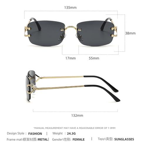 sunglasses for men brown rimless metal women decoration for outdoor sports travelman3