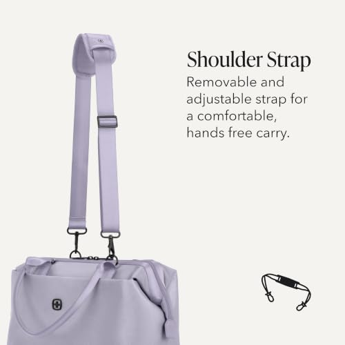 Image of SWISSGEAR Signature Hardside Expandable Carry-On Spinner & Mini Weekender Tote Set, ABS Construction, TSA-Friendly Lock, Evening Haze, 2-Piece Set (19-Inch /Mini Weekender Tote)