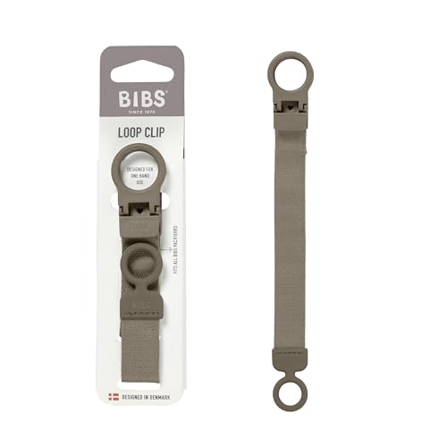 Image of BIBS Loop Pacifier Clip - Sleek, Secure One-Handed Operation, Fits All BIBS and Most Brands, Machine Washable, Slim Profile for Comfort, Ages 0+ - Dark Oak