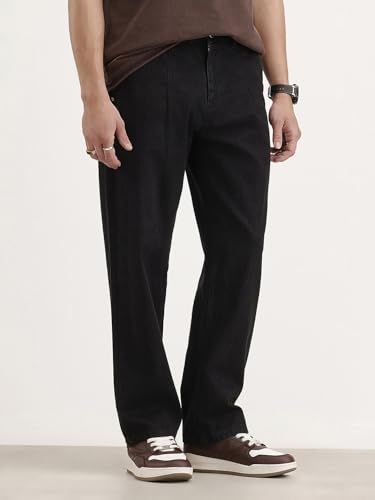 Image of WROGN Men's Loose Fit Jeans | Mid Rise | Jeans for Man