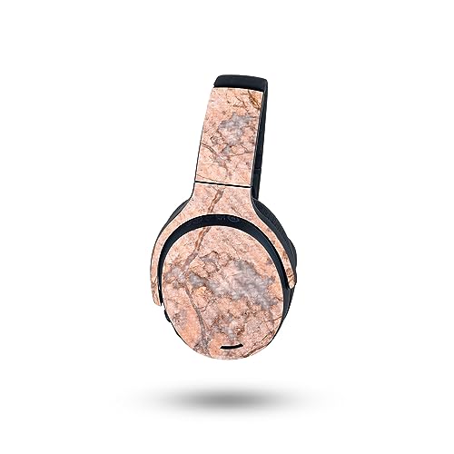Image of MightySkins Carbon Fiber Skin Compatible with Skullcandy Crusher ANC 2 - Blush Marble | Protective, Durable Textured Carbon Fiber Finish | Easy to Apply
