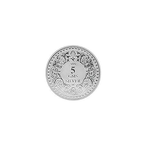 Image of MAA SILVER Pure Silver King George BIS Hallmarked Round Coin Chandi Sikka Perfect for Gifting Investment (999 Purity)