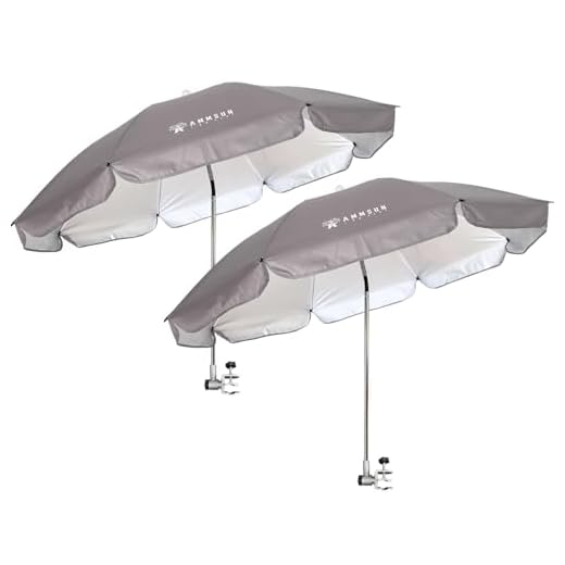 Adjustable AMMSUN Chair Umbrella for Outdoor Use