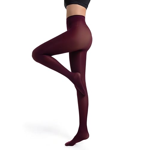 Image of Frola Semi Opaque Tights for Women 40 Denier Matte Solid Color Pantyhose Soft Stockings Nylons Under Dress