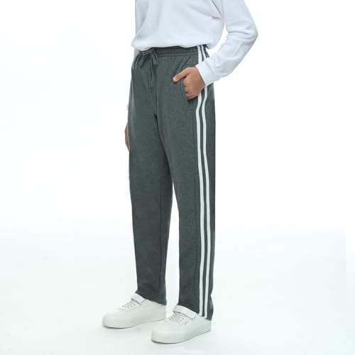 4 Pcs Boys Sweatpants Soft Fleece Lined Youth Basic Athletic Jogger Pants with Pockets Trousers for Boys ﻿4