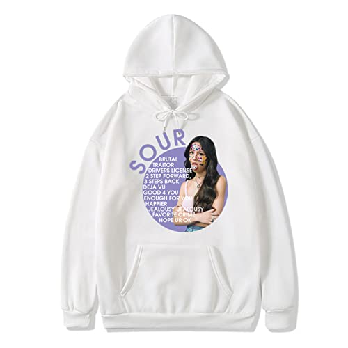 Tuboshu Olivia Rodrigo Sour Felpa con Cappuccio