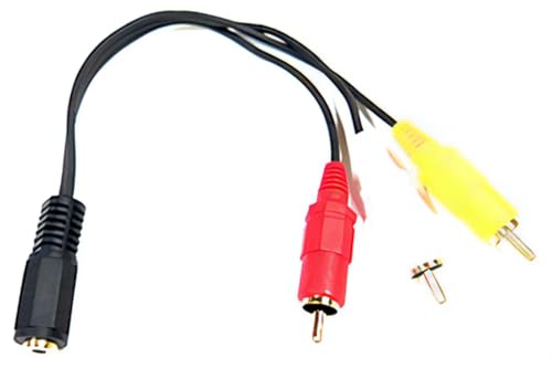 カモン 【COMON製】3.5mmステレオ(4極:メス)←→RCA(黄/赤/白オス)/0.3m【435F-RM3】