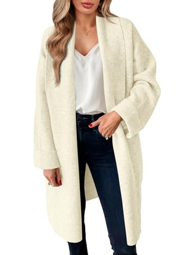 Image of Saodimallsu Womens Long Cardigan Sweaters Chunky Open Front Oversized Slouchy Knit Fall Trendy Coatigan Jackets