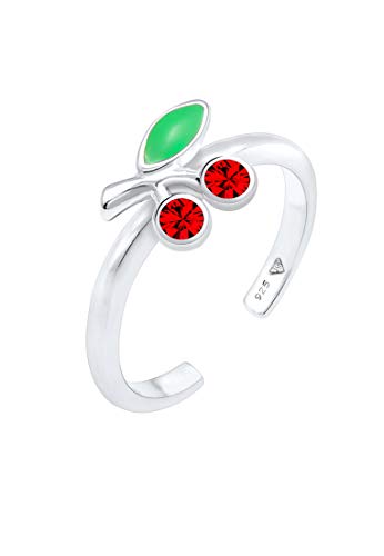 Preisvergleich Produktbild Elli Ring Kinder Kirsche mit Kristallen aus 925 Sterling Silber