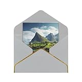 Tarjeta de felicitación de las Islas Noruegas con decoración de sobre, perfecta para festivales y ocasiones especiales