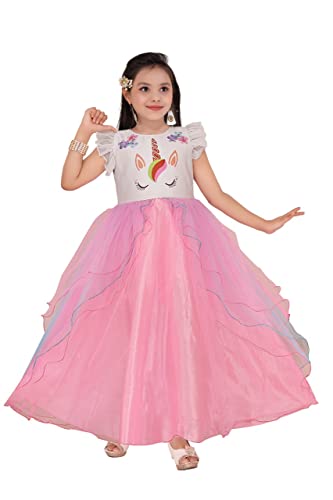 Image of My Lil Princess Girls' Dress Unicorn Ball Gown N 20 3-4 Years White
