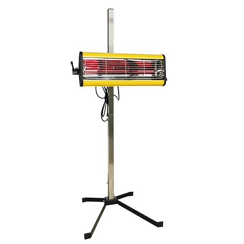 Solary Infrared Paint Curing Lamp, 1050W 110V Short Wave Infrared Paint Baking Lamp with Smart Timer and Stand, Car Bodywork Repair Paint Dryer