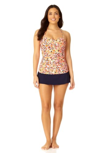 Image of Anne Cole womens Front-shirred Bandeau One-piece Swimsuit One Piece Swimsuit