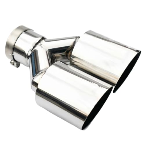 Tuyau d'échappement double en acier inoxydable 304 poli miroir