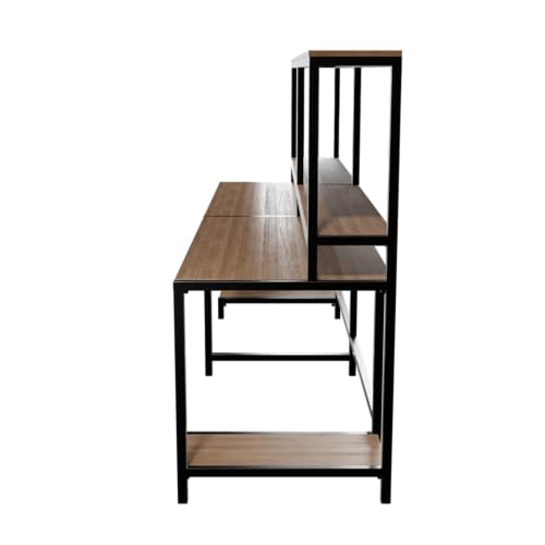 Image of Riyan Luxiwood Ember Computer Table in Engineering Wood for Home & Office, Simple Style Desk, Scratch Resistance Surface.