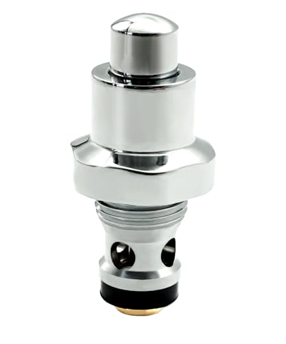 21-302L Faucet Low Lead Button Valve Assembly Fits For Krowne Pre-Rinse Spray Heads,Knee Valve,Foot Valves,Faucet For Commercial Kitchen (Metal Silver Finish)