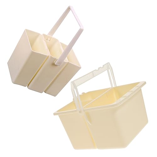 LALAFINA Brush 2pcs Brush Cleaner Bucket for Artists Compact Lightweight Design