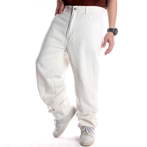 Baggy Pants Y2k Skater Jeans Wide Leg Jeans Men White Oversized Jeans4