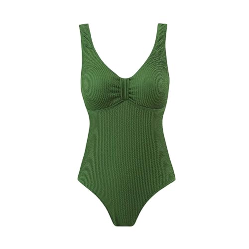 One Piece Swimsuits for Women Sleeveless Backless Modest Bathing Suit Tummy Control Cheeky Beach Swimwear 2025 Triangl Bikini dupes Bathing Suit top Plus Size