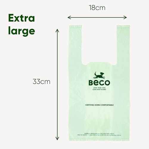 Sacs à déjections canines Beco compostables à la maison avec poignées