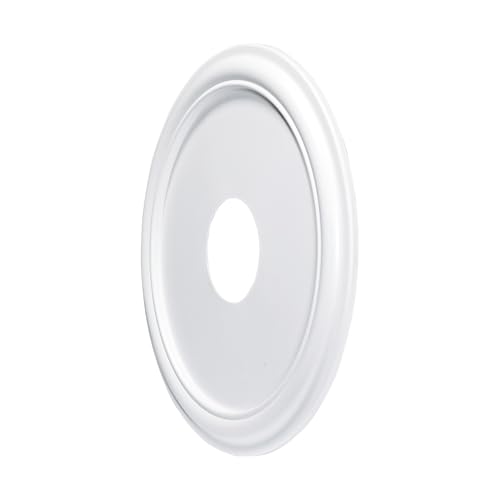 Image of Molded Nylon Ceiling Medallion for Light Fixtures and Ceiling Fans White 16 inchOD x 4 inchID x 3 /4 inchP (Fits Canopies up to 12-3 /8 inch)