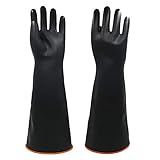通用 Handschuhe Säurefest Lang Chemikalien Schutz Handschuhe Säure und Alkalibeständigkeit handschuhe Chemie Handschuhe,45cm