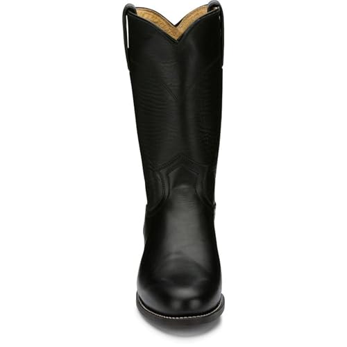 Justin Cora 10" Black Leather Roper Boots for Women - with Round Toe and J-Flex Comfort System Insoles4
