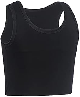 JARAZIN Women Transgender Tomboy FTM Pull On Closure Elastic Chest Binder Pullover Tank Top (M, Black)