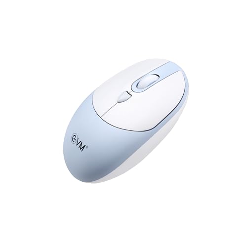 Image of EVM 2.4GHz Wireless Mouse with USB Receiver | 1200 DPI Optical Sensor | 4 Keys Ergonomic Mouse | Smooth Tracking | Wireless Mouse for Laptop, Desktop & Mac | EWLM-540-Blue