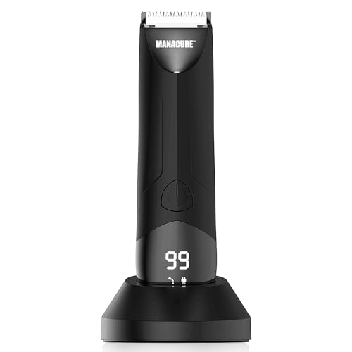 Image of MANACURE Full Body Trimmer - Waterproof Ceramic Blade Groomer with Skin Protect Technology, LED Light, Adjustable Guard & Rechargeable Battery for Safe Body & Groin Care, by BOX90210