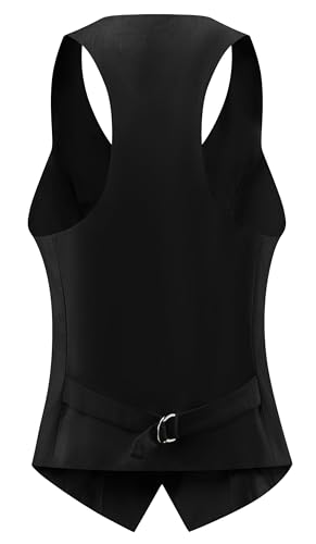 V VOCNI Suit Vest for Women Waistcoat Vintage Steampunk Dressy Casual Racerback Vest Jacket2