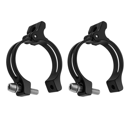 LT Easiyl 2pcs Bicycle Derailleur Adapter Road Bicycle Aluminum Alloy Derailleur Clip Adjustable Front Brake 34.9mm Compatible with MTB Compatible with BMX