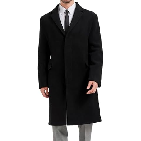 The Platinum Tailor Black Wool Overcoat Cover