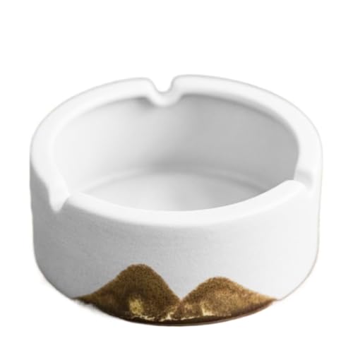 IWENZHKPA Cendrier Décorez Votre Maison, Votre Bureau, Votre Terrasse Intérieure Ou Extérieure avec Un Cendrier en Céramique Cendriers De Table(White)