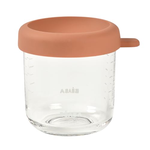 Béaba Tarros conservadores de cristal de 250 ml, color terracota