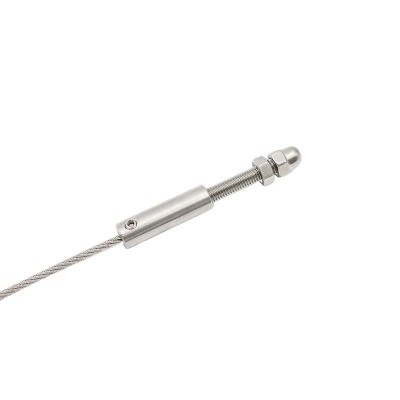 Morsetti per Fune 32 Pezzi Cavo ringhiera Fune Metallica 3 mm 1/8'' Perno filettato Tensione terminale Raccordo Morsetto a Croce con bulloni a Vite Morsetti per I Cavi