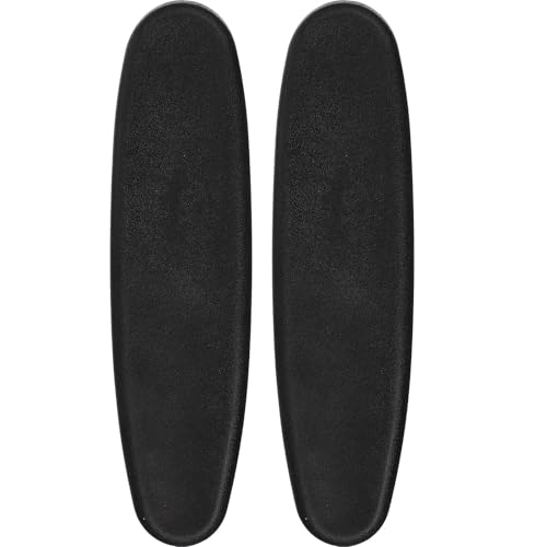 MAGICLULU Coussinet D'accoudoirs Rigides pour Chaise Gaming C Type, Paire de Remplacements en PU Noir, Accessoires Universels pour Fauteuil de Bureau et Chaise de Jeu Ergonomique