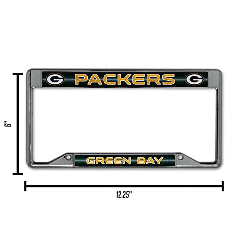 image for Rico Industries NFL Bling Chrome License Plate Frame with Glitter Acce