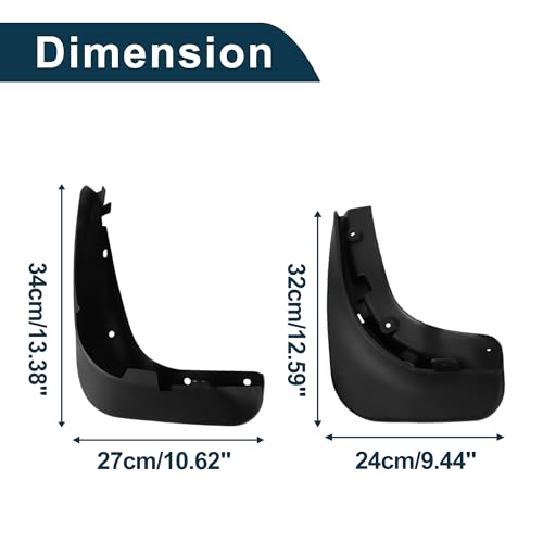 Image of Mud Flaps Splash Guards for Volkswagen Golf Wagon MK6 2008-2015 W /Mount Accessories Mud Guards Front and Rear 1 Set
