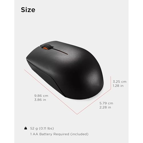 Lenovo [Maus] 300 kompakte Funkmaus, works with Chromebook (WWCB), schwarz, 32 x 56 x 98 4