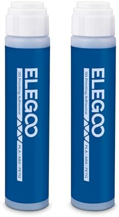ELEGOO 3D Printer Adhesive Glue 60ML 2PCS, Suitable for ABS/PLA/PETG/TPU Filaments, Strong Adhesive Glue for Hot Bed PEI/PEO/PET and Aluminum Build Plates