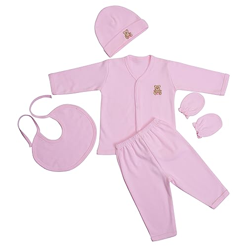 Image of heartbury Ultra-Soft 100% Organic Cotton Clothing Set for New Born Baby 0-3 Months