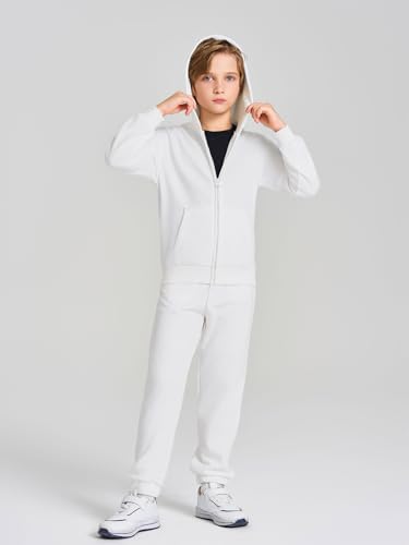 Image of Haloumoning Boys Sweatsuits Kids Active Zip Hoodie Sweatershirt and Jogger Sweatpants 5-14 Years