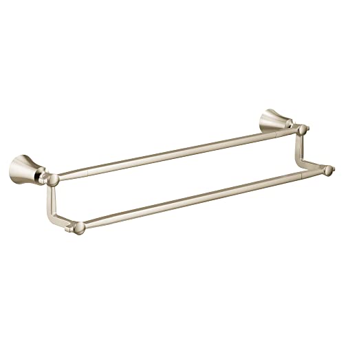 Moen YB0322NL Flara 24-Inch Double -Towel Bar, Polished Nickel