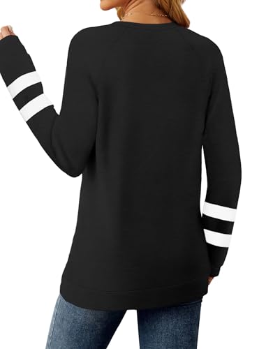 Image of Saloogoe Tunic Sweatshirts for Women Crewneck Lightweight Sweaters Raglan Long Sleeve Shirts Fall Fashion Tops 2026