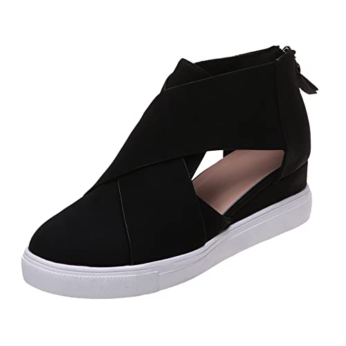 Chaussures respirant évider été avec fermeture éclair pratique