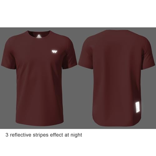 Wulibike T-Shirts Running Homme Respirants - Légers et Réfléchissants - Manches Courtes Idéales pour la Course et Le Fitness - Lot de Tee Shirts Homme – Image 6